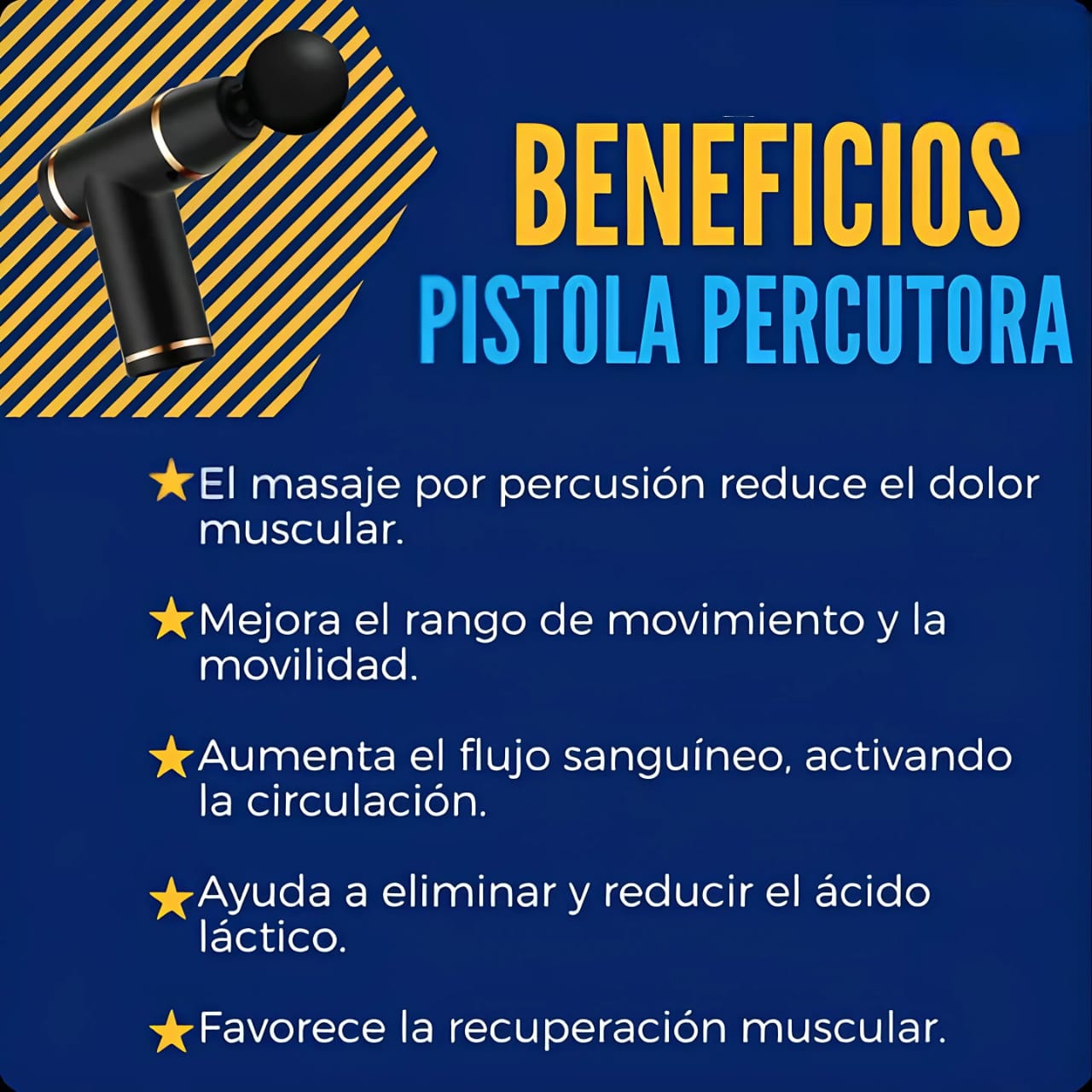 PISTOLA MASAJEADORA VARIOS ACCESORIOS